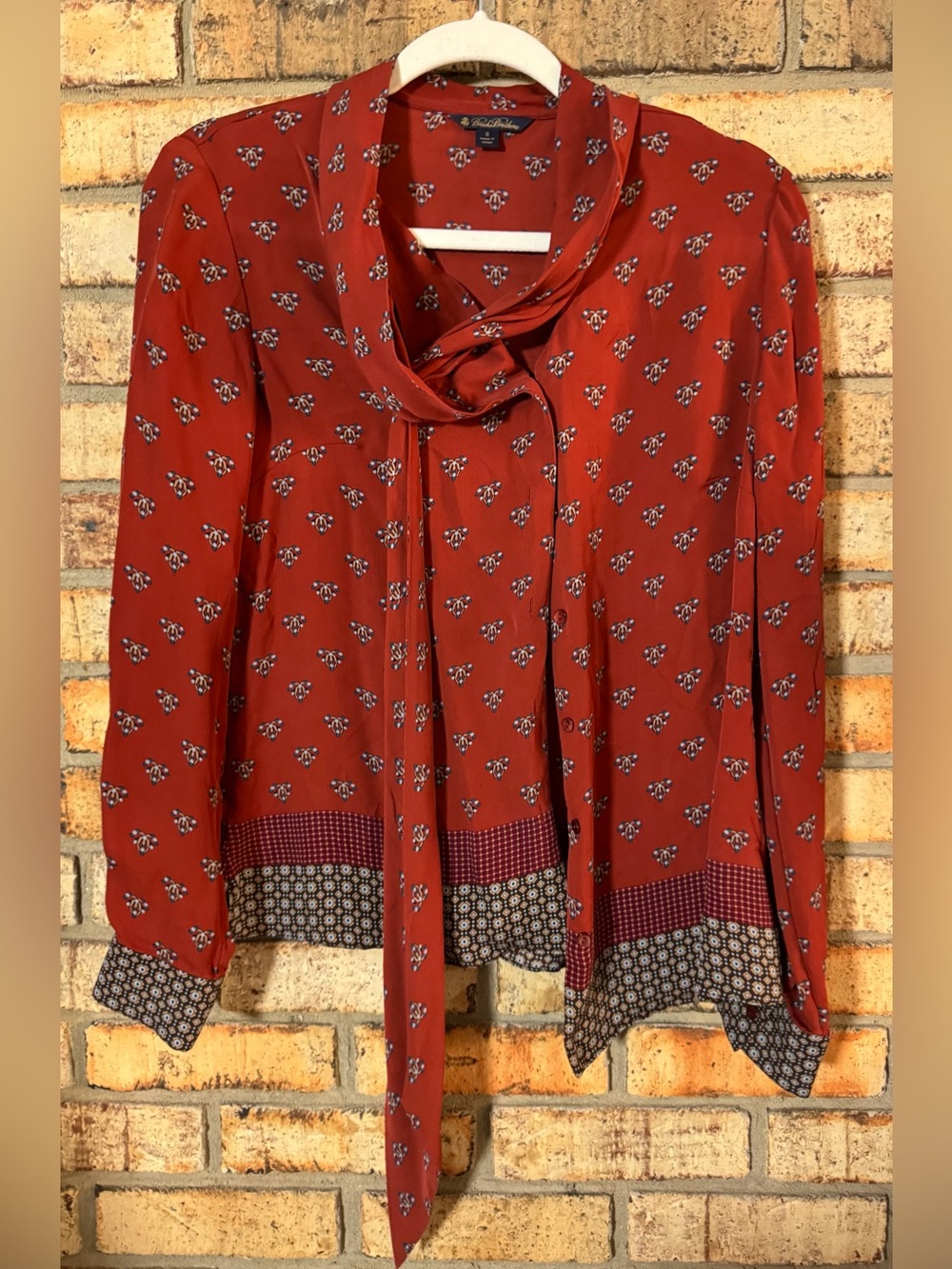 Brooks Brothers silk blouse 8